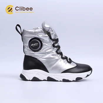 

CLIBEE Boys Girls Outdoor Snow Boots Winter Waterproof Slip Resistant Cold Weather Shoes Children's Warm Hiking Trekking Shoes