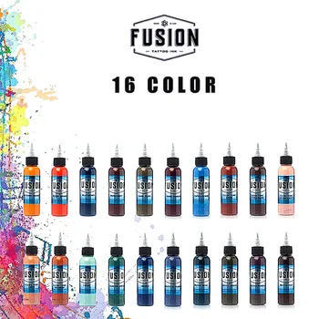 

Permanent Tattoo Professional Tattoo Ink 16 Color 1oz / 30ml Bottle Delicate Texture Lasting Tattoo Ink Set
