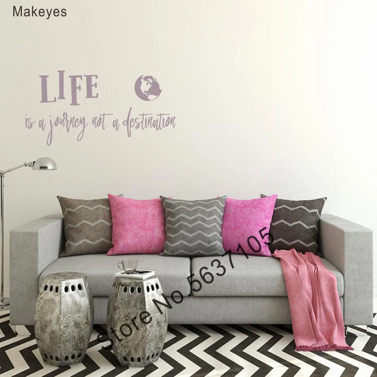 Наклейка на стену с цитатами Makeyes s Life Is A Journey наклейки виниловые дизайнерские для