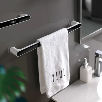 

Towel Rack Hole Punched Toilet Bathroom Sucker Rack Bath Simple Creative Single Pole Towel Bar 304 Stainless Steel QT320111