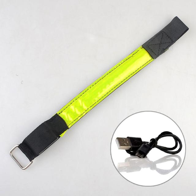 Luminous Armband USB Rechargeable Running Refective Bands Cycling Gear Night Safety Band for Joggers Bikers Walkers Concerts