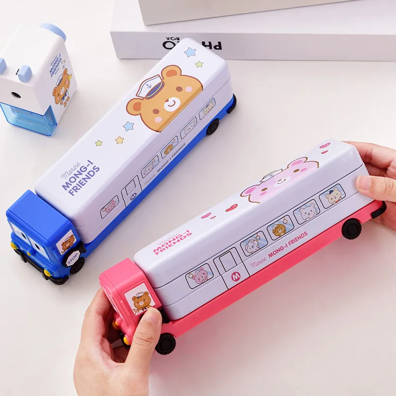 

Deli Stationery 70855 Stationery Box Students Children Multi-functional Metal Pencil Box Large Capacity Built-in Pencil Sharpene