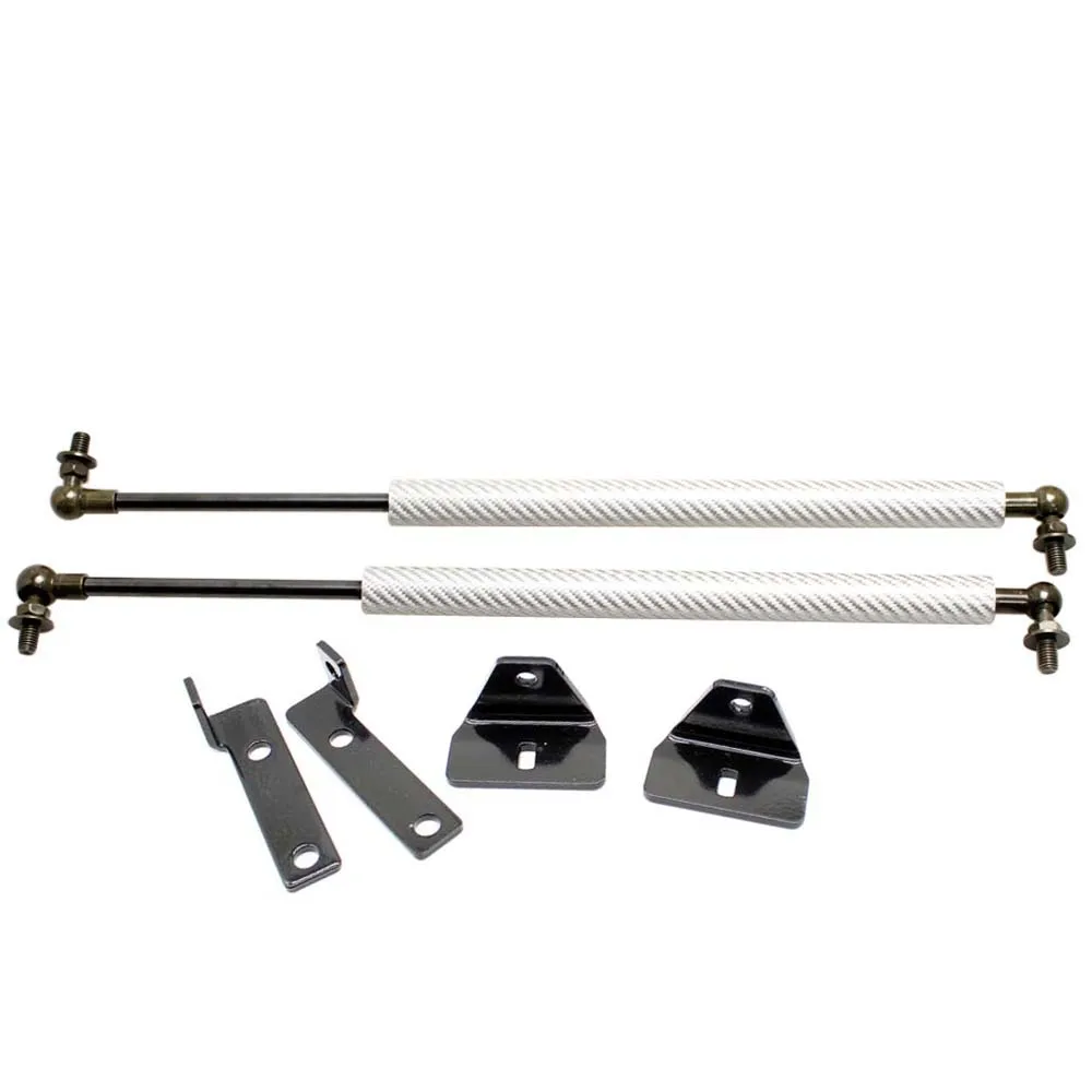 Для Isuzu D-MAX/RODEO 2002-2012 4x4 аксессуары для звукоснимателя передний капот из углеродного волокна газовые стойки подъемная поддержка демпфер шок - Цвет: silver carbon fiber