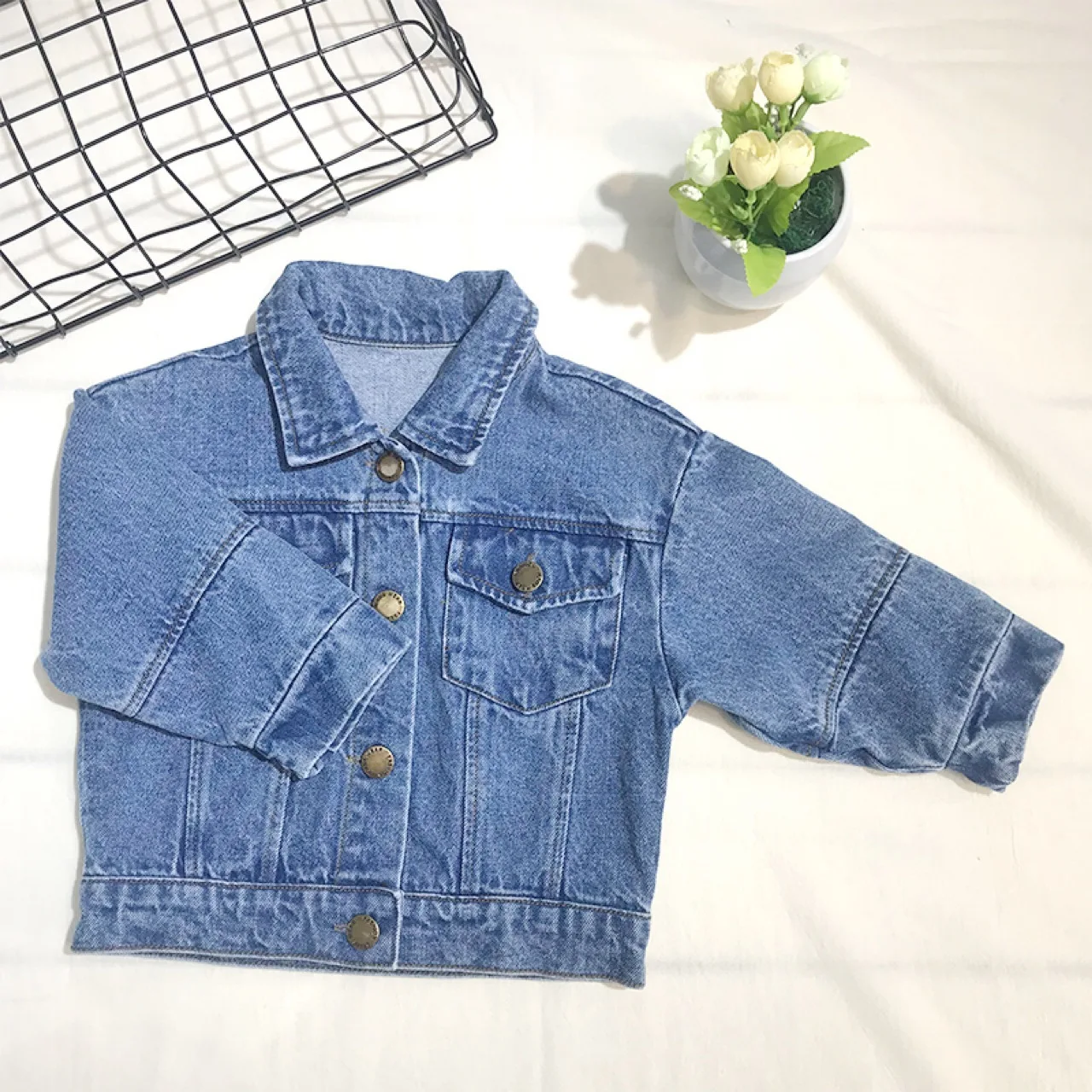 

2019 Autumn New Products Korean-style Childrenswear Boys' Denim Jacket GIRL'S Blouse Kids' Jacket a Generation of Fat