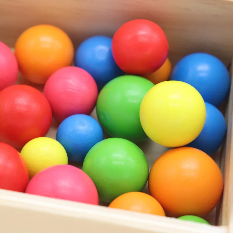 

Montessori Beads wan ju jia Clip Music Clip Fine Clip Early Education Children Colorful Ball Motion Training Set Montessori Wood