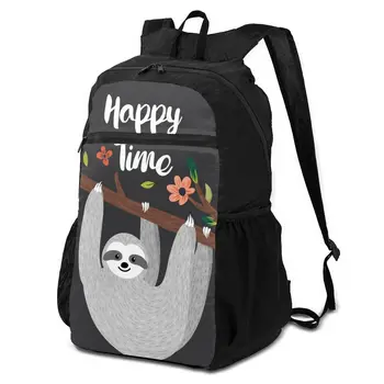 

OLN Folding Backpack Outdoor Ultra Light Backpack Men Women portable Waterproof Hiking Backpack Funny Sloth Hanging On The Tree