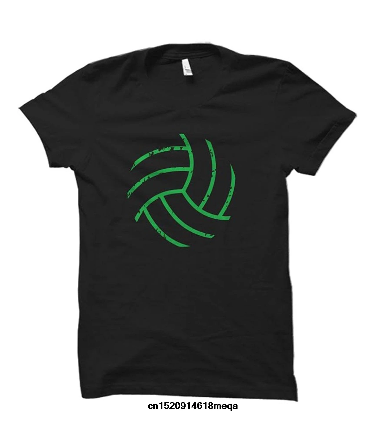 t shirt Volleyball Distressed Style Ringspun Adult T-Shirt Men's Fashion Casual Cool Short Sleeve Tops |