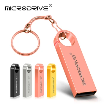 

New fashion metal usb flash drive 64GB 32GB 16GB Pen Drive portable 128GB usb 2.0 usb stick Storage flash disk