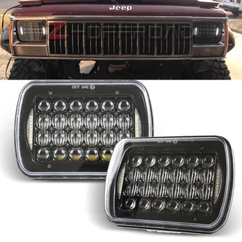 

5x7" For Jeep Cherokee LED Headlight 6x7inch 5D LED Truck light Headlamp with DRL Projector Lighting Replacement Head Lamp