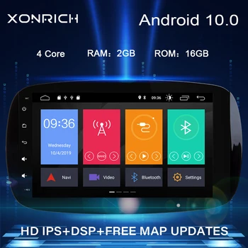 

IPS double 2 din Android 10 Car multimedia Player For Mercedes/Benz Smart Fortwo 2016 2017 2018 Radio GPS Navigation stereo JBL