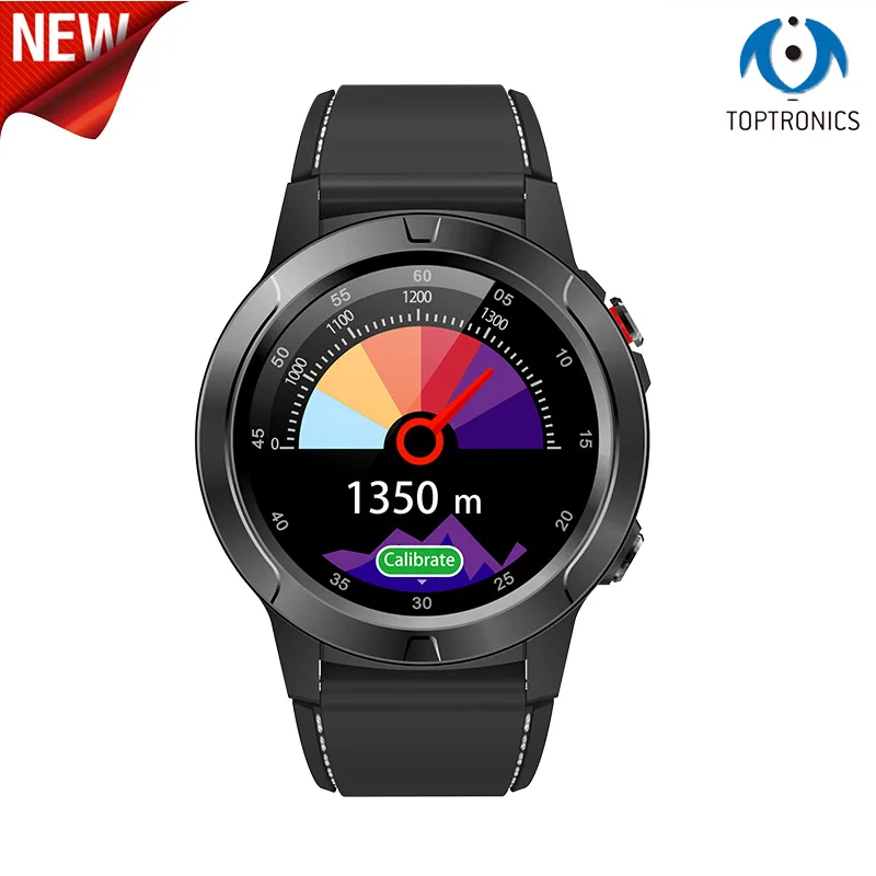 Gps Смарт-часы компасы Colck Bluetooth IP67 водонепроницаемые Смарт-часы спортивные пульсометр монитор кровяного давления для мужчин смарт-браслет GPS Смарт Часы Цветной Экран Моды для Мужчин Фитнес-Трекер Сердечного р - Цвет: Черный