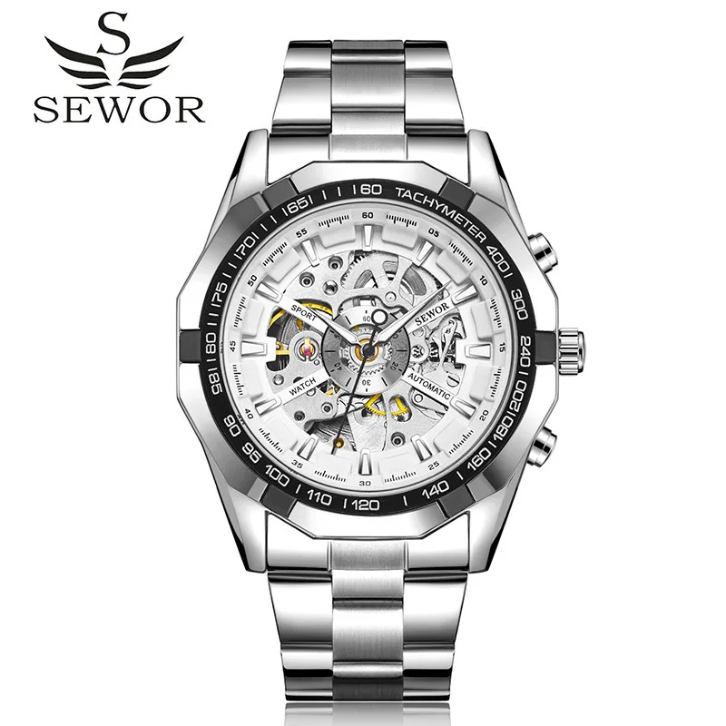 

Sewor Siwo Odd Men-Style Automatic Analog Watch Business Watch Hollow out Analog Watch