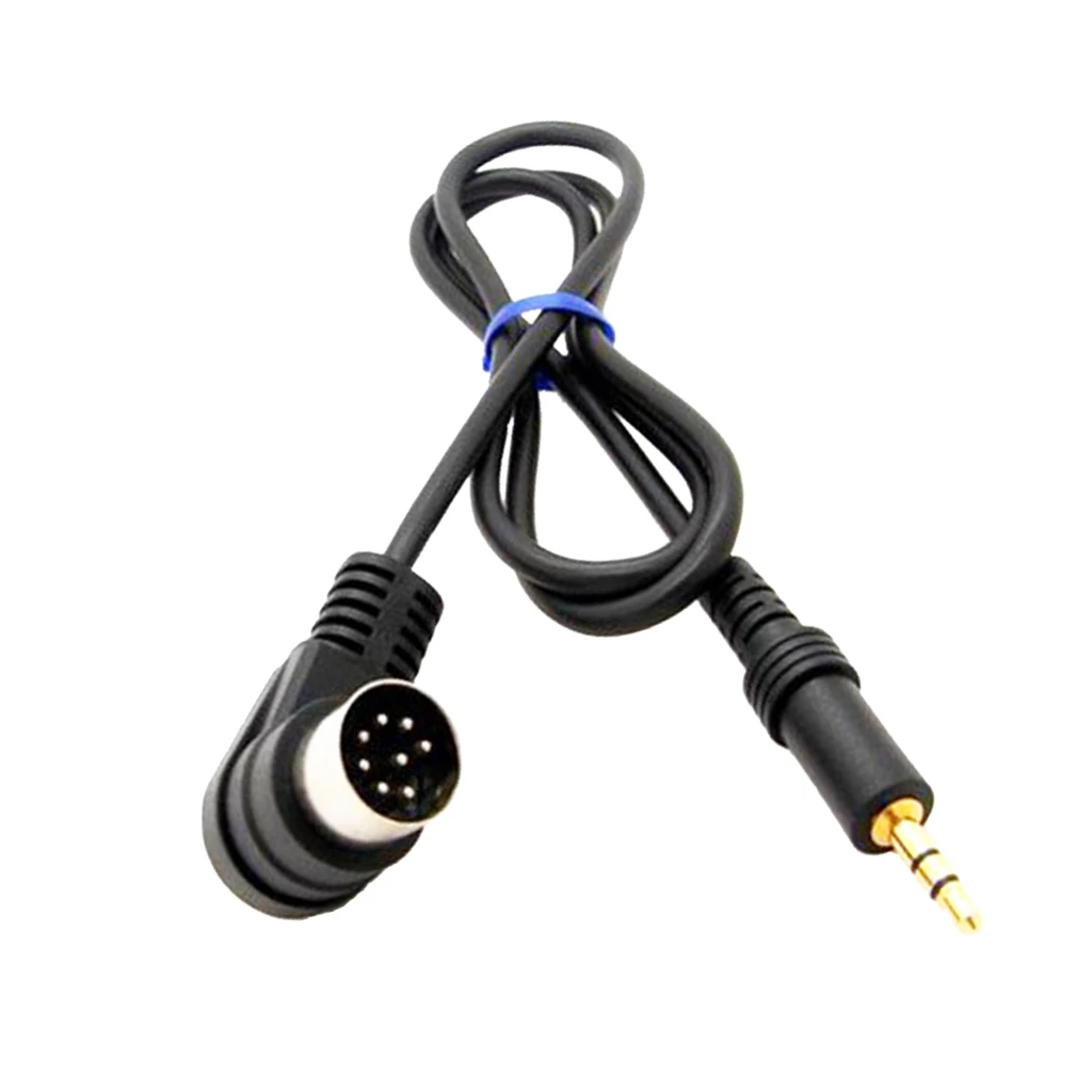Easily Installed 3.5mm Mini Jack AUX 8Pin M BUS Audio Input Adapter Cable For Alpine