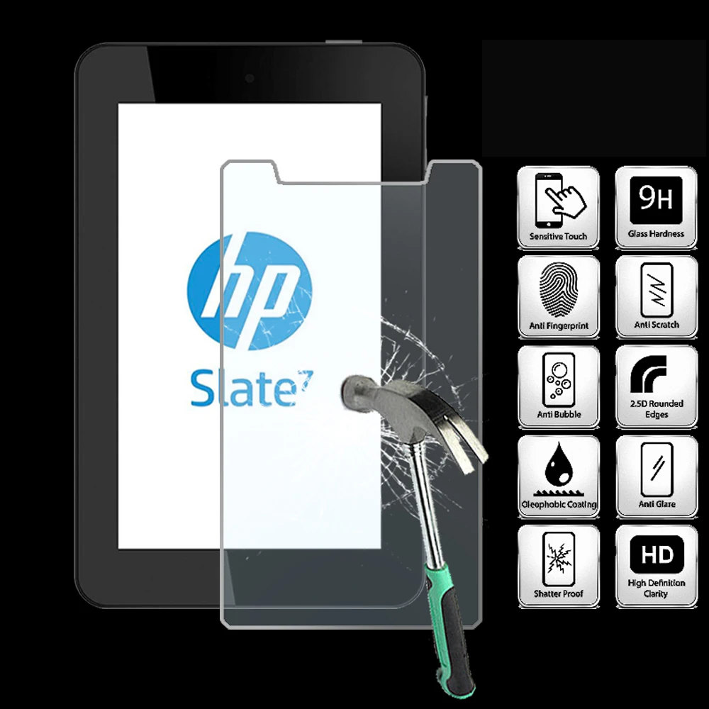 Для HP Slate 7 - 9H планшет Закаленное стекло Защитная крышка для экрана