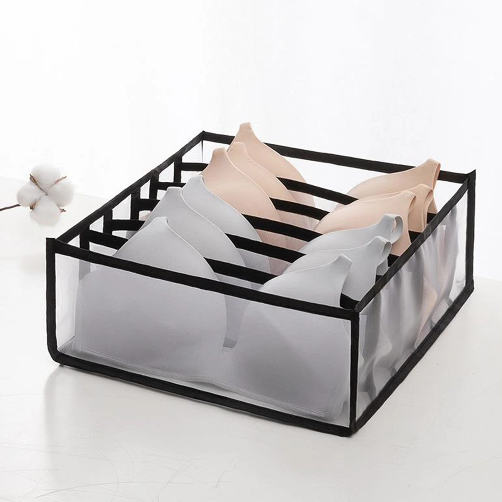6 Gripes Foldable Drawer Organizer Underwear Bra Sock Ties Scarf Storage Box Close Basket Bins Container | Дом и сад