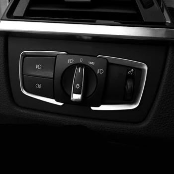 

1pcs Car Sticker Chrome interior Decoration headlight switch frame trim cover For BMW F30 F31 F32 3 4 series Car Accessories