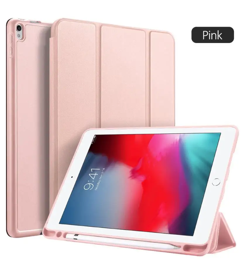 Pink Mart чехол для iPad Air 3 гладкая кожа PU кожаный чехол для iPad Pro 10,5 авто сна/Пробуждение легкая подставка чехол - Цвет: Pink