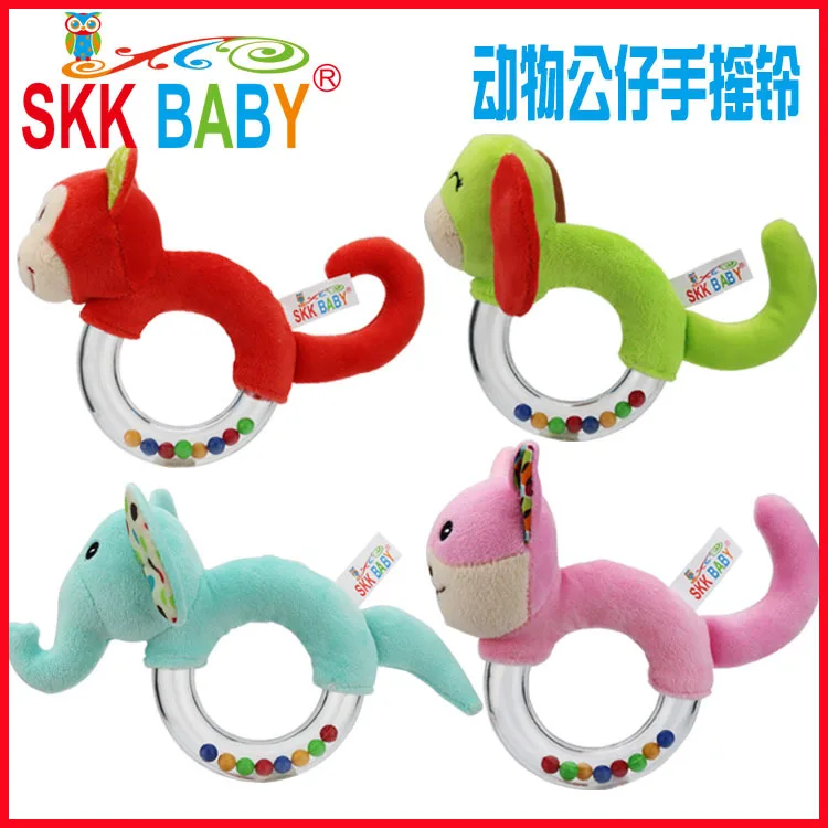 Skkbaby стиль детские игрушки милые животные моделирование От 0 до 2 лет детская рука погремушка кровать колокольчик