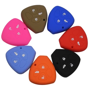 

Kutery 10pcs 3 Buttons Remote Car Key Cover Case Silicone protect shell For Toyota Camry Corolla Vios REIZ Corwn RAV4