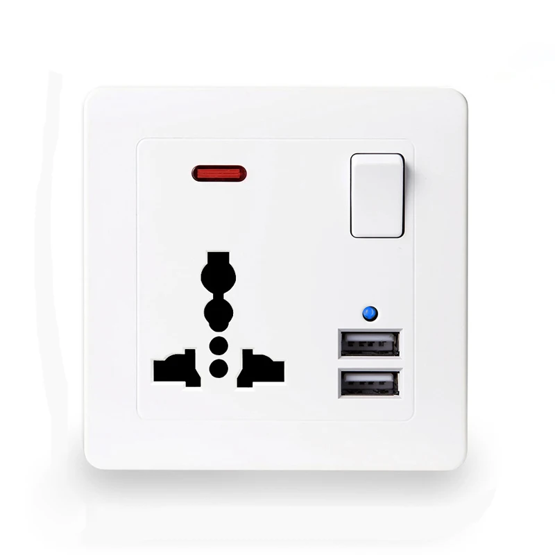 

Home Improvement 86 Type USB Wall Socke 13A British Standard Three-holes Five-holes Universal Multi-function with Switch Outlet