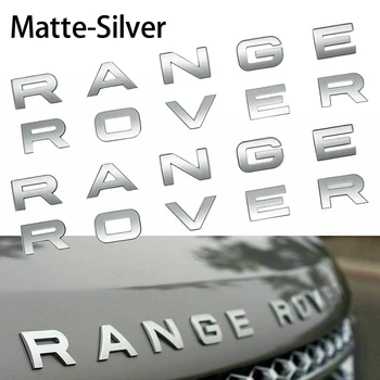 

Matte Silver Front Hood or Rear Trunk Badges Letters Compatible with RANGE ROVER Emblem(1 Set 2Pcs)