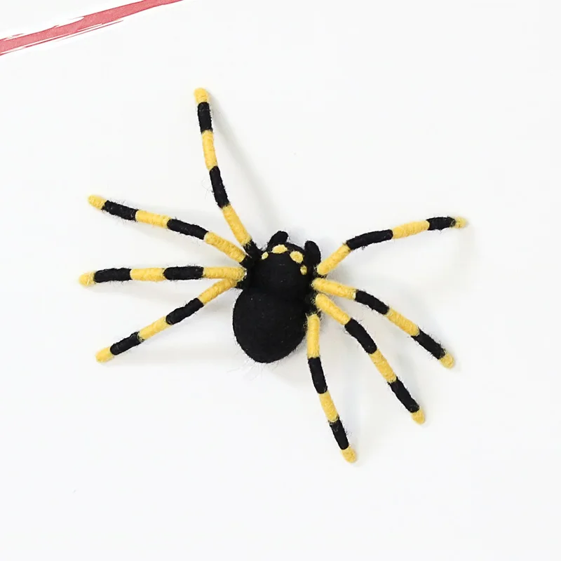 A0321 Прекрасный ручной работы шерсть иглы валяния для начинающих DIY Шерсть Войлок животных Паук материал посылка для украшения - Цвет: A0321
