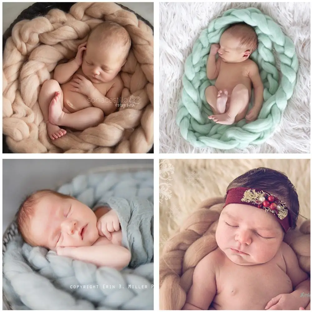 Kidlove одеяло для фотосъемки новорожденных, чистое Тканое детское одеяло ручной работы, плетеный коврик для фотосессии