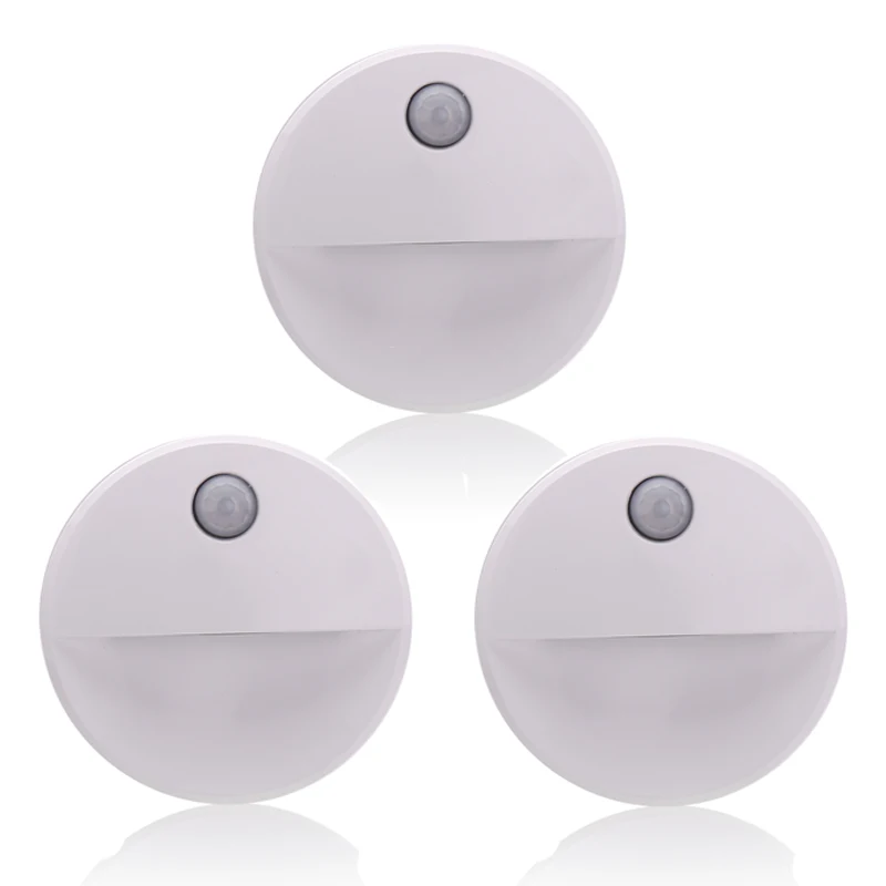 cheap Wireless PIR Motion Sensor LED Night Light Wall Cupboard Wardrobe 3AA Battery powered Lamp under Cabinet Hallway Stairs Lights