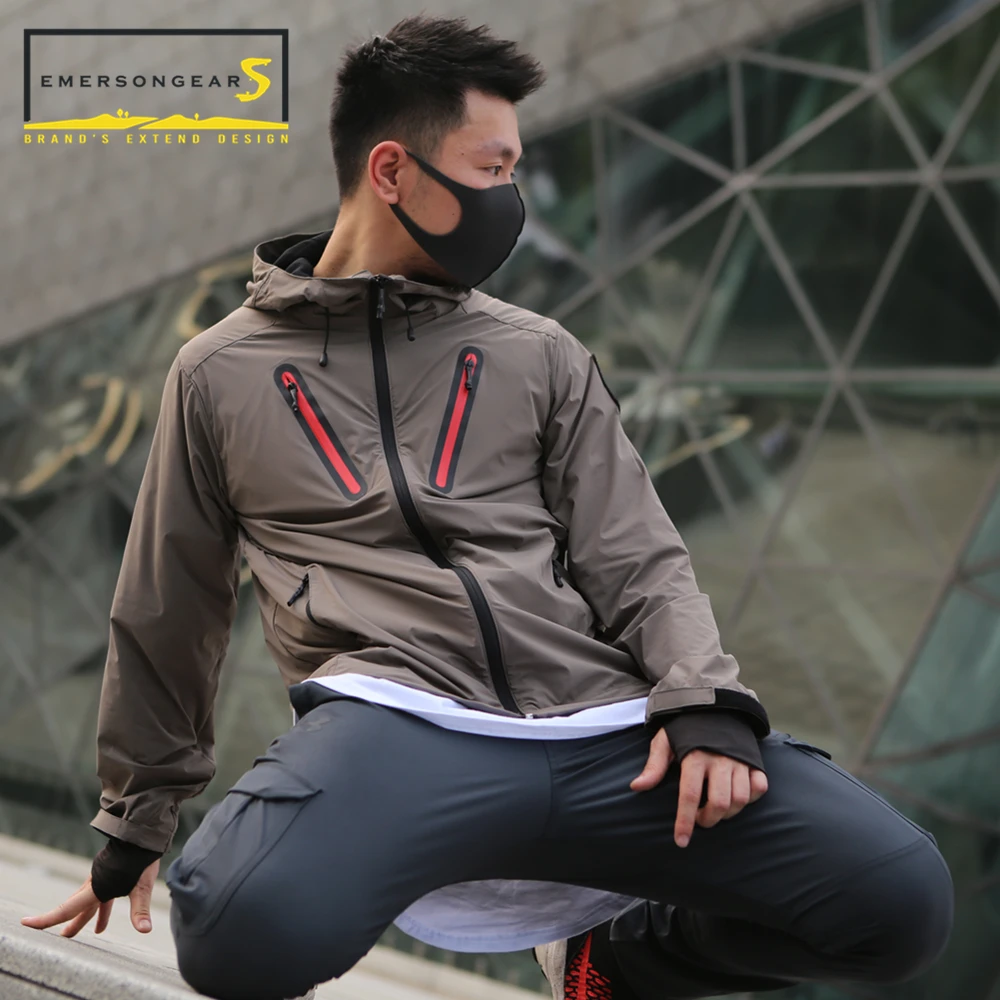 Emersongear, куртка, ветровка Hattori, стильная, быстросохнущая, водонепроницаемая, для горного туризма, бега, верховой езды, куртка