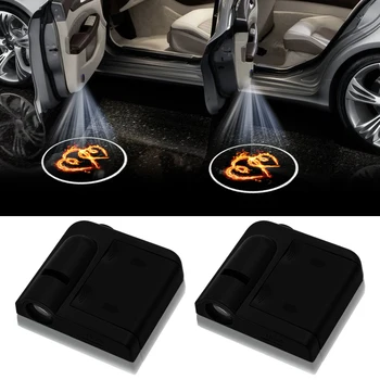 

2pcs Fashion wireless Led car door welcome Laser projector Logo ghost shadow lights Love logo For Hyundais For Kia Toyotas Seat