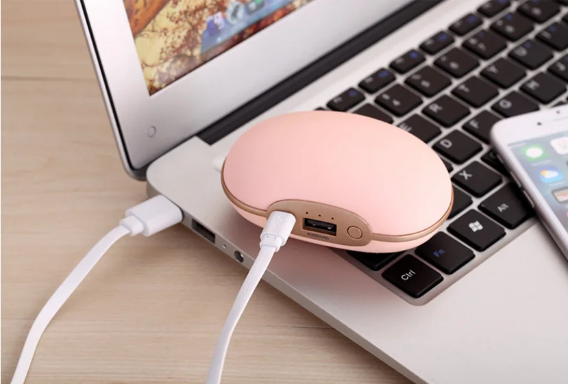 В форме булыжника мини USB мгновенная зарядка перезаряжаемая электрическая грелка для рук Зарядка сокровище двойное использование лучший подарок LF728