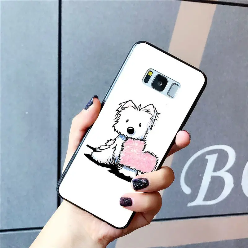 Cute Cartoon yorkshire terrier dog puppy