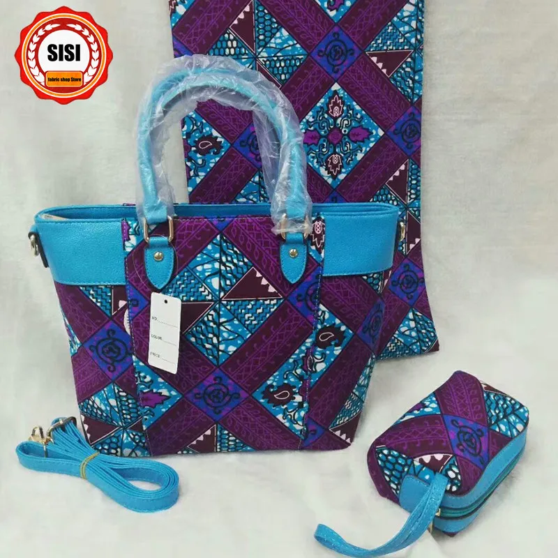 Африканская сумка на плечо, Высококачественная восковая ткань, 6 ярдов хлопок, печатный воск, подходящая Женская сумочка и кошелек, вечерние