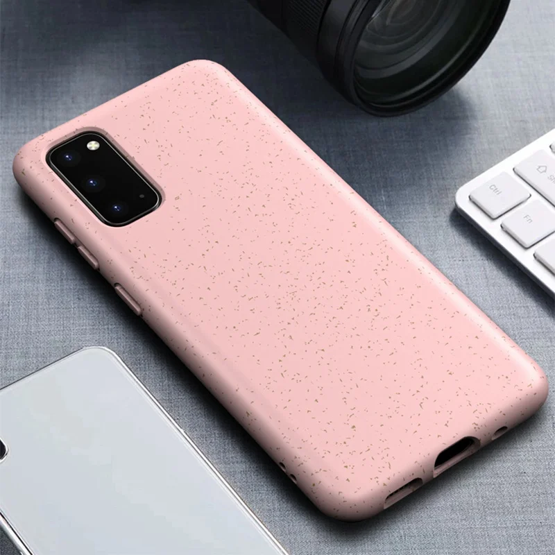 US $310.00 200pcs Environmental Friendly Case For Samsung Galaxy A10E A20E A40 A50s A10 M10 Wheat Straw Soft TPU Candy Color Phone Cover