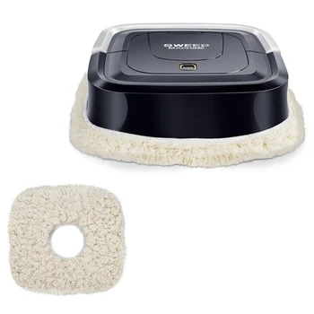 

Rechargeable Automatic Robot Vacuum Cleaner Floor Electric Mop Machine er for Home Electric Vacuum Cleaners Black