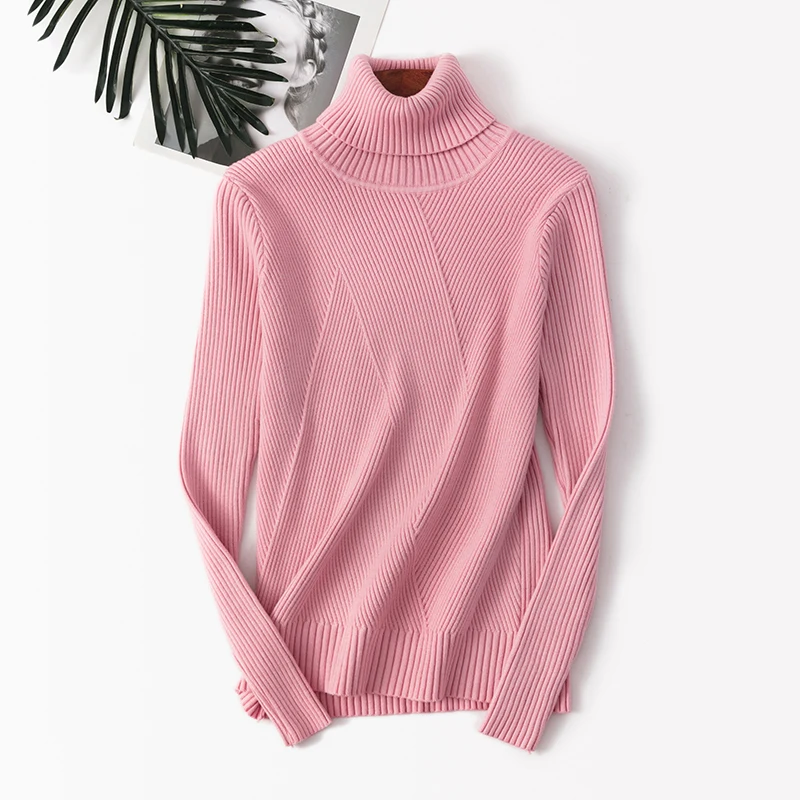 Autumn Thick turtleneck soft Pullovers Sweaters female Winter Korean Thicken knitted pull oversized sweater womens jumper