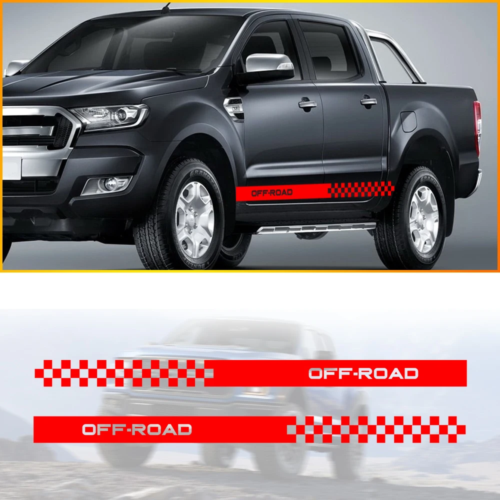 

Pick-up Truck Car Side Stripes Side Skirts Graphics Decals Stickers For Nissan NAVARA D22 Frontier Titan