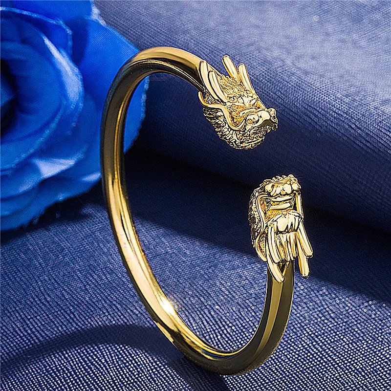 

Women Men's Domineering Dragon Head Bangle Bracelet Motorcycle Party Animal Bangle Punk Hip Hop Jewelry Accessories