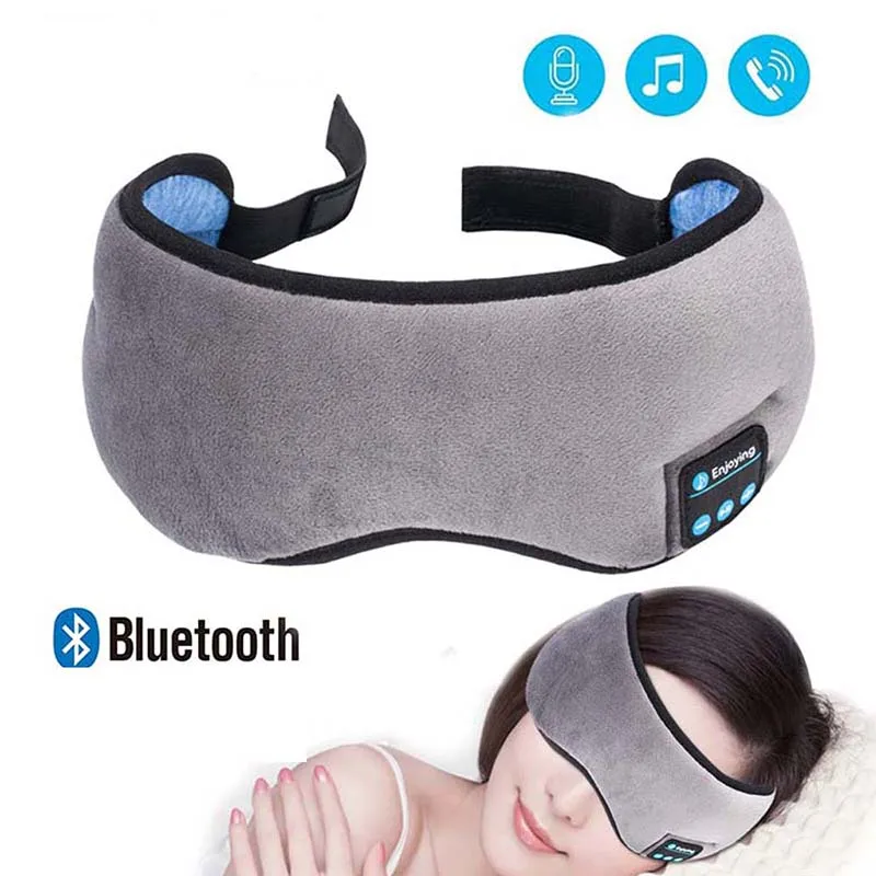 Беспроводной наушник для сна Bluetooth стерео маска для сна Мягкие наушники Handsfree моющиеся удобные маски для глаз повязка на голову гарнитура