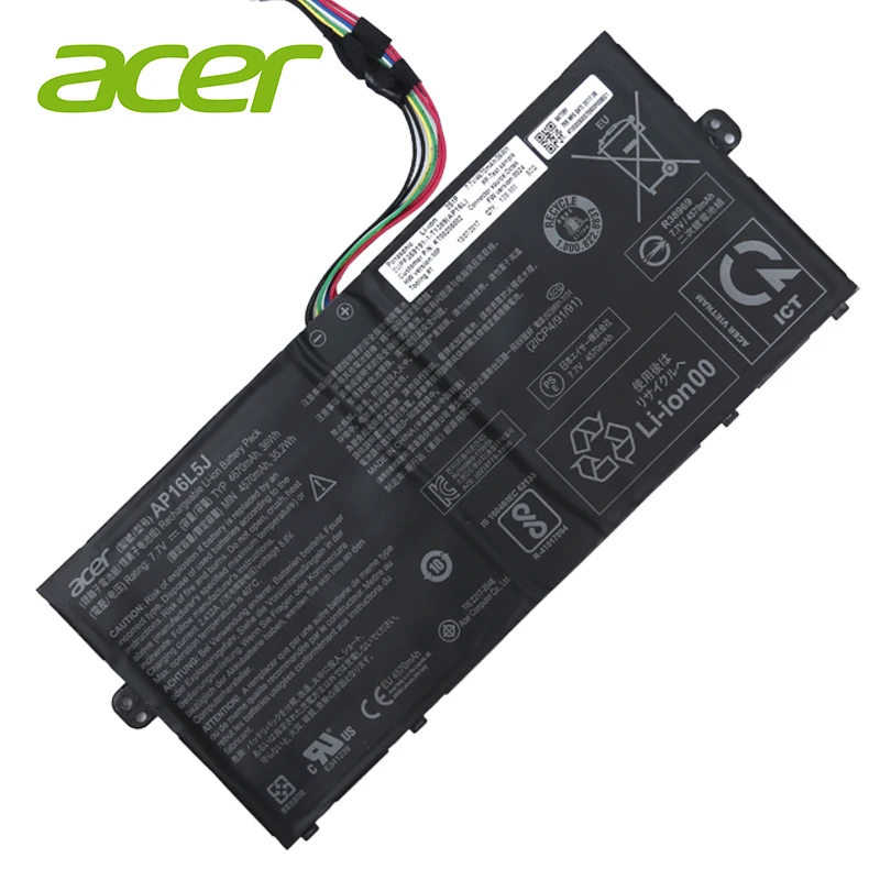 acer AP16L5J 2ICP4/91/91 аккумуляторная батареядля ноутбука acer SF514-52T-83U3 SF514-52T-86W1 спин 1 SP111-32N SF514-52T-5847