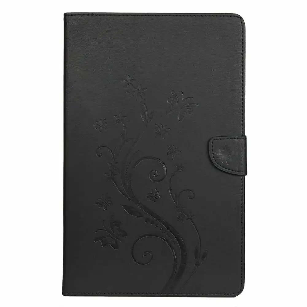 Роскошный чехол из искусственной кожи для Samsung Galaxy Tab A A2 10,5 дюймов T590 T595 T597 SM-T595 чехол Funda Tablet PC PU кожаный чехол-подставка - Цвет: black