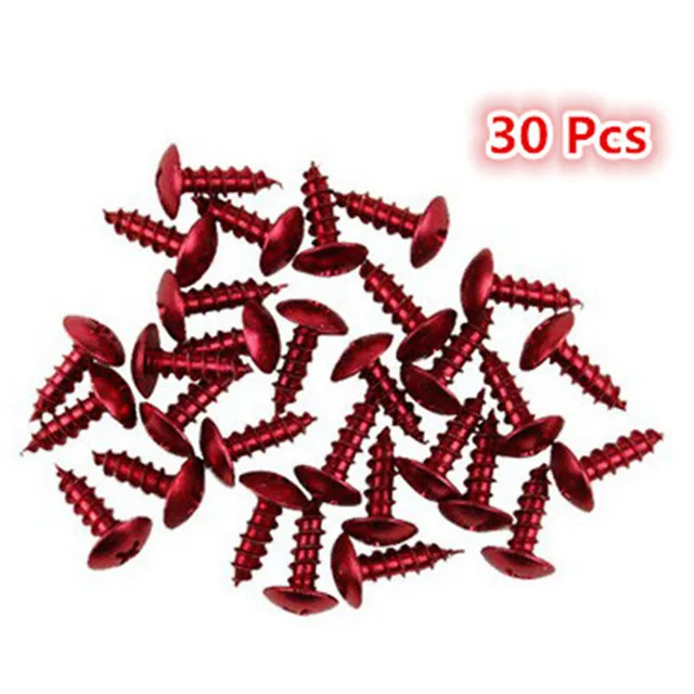 30 PCS 6 colors available moto parts universal motorbike screws fixed accessories motorcycle bolts kit fastener screw Red