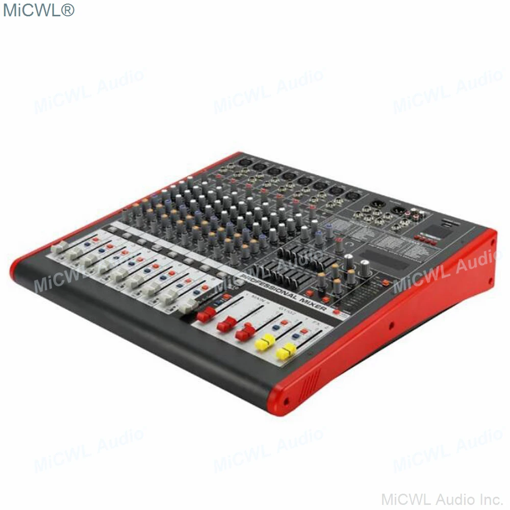 US $306.24 MiCWL Audio Mixer Two Group Mixing Console Music Recording DSP Phantom Power USB Monitor MP3 7 Brand EQ Effect 8 Channel