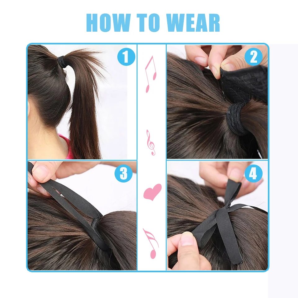 MEIFAN Short Curly Wave Clip in Ponytail Hair Extention Wigs Synthetic Heat Resistant Sleek Silky For African American Female