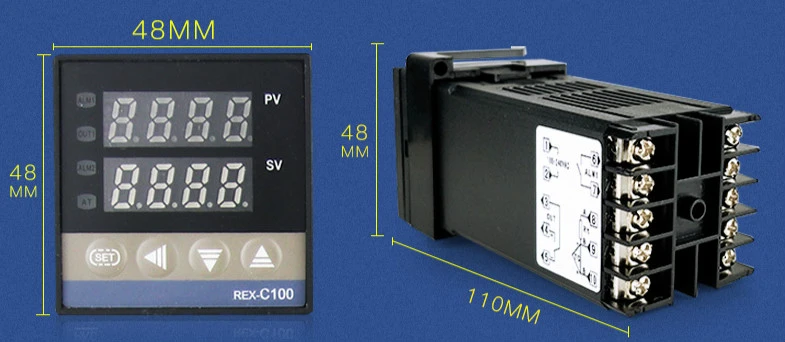 Цифровой PID регулятор температуры REX-C100 REX C100 термостат+ 40DA SSR реле+ K термопара 1 м Зонд RKC