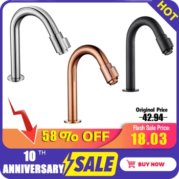 

Single Cold Kitchen Faucet Brass Faucet Bathroom Basin Faucet Single Cold Sink Faucet Black Faucet Rose Gold, Chrome Color