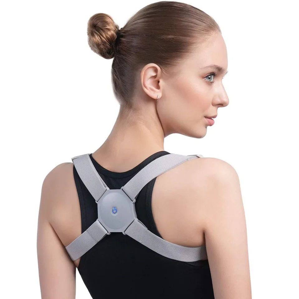 

Adjustable Intelligent Posture Trainer Smart Posture Corrector Upper Back Brace Clavicle Support for Men and Women Pain Relief
