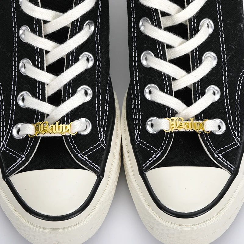 

Custom Name Shoe-buckle Personalized Stainless Steel Jewelry Nameplate Buckie Charm Kids Adult Leisure Sneakers Lazy Shoe Tags