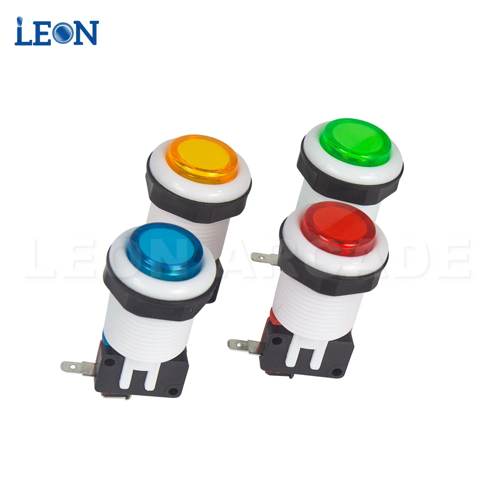 

Аркадные кнопки, 12 шт., 28 мм, Rpi с микропереключателем, набор Pandora Box, игровая кнопка, аркадные игры «сделай сам», аркадные игры Jamma, материал ПК