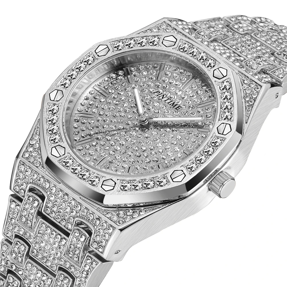 Креативные мужские часы Топ бренд класса люкс Iced Out часы для мужчин алмаз кварцевые наручные часы Мужские часы relogio masculino reloj hombre